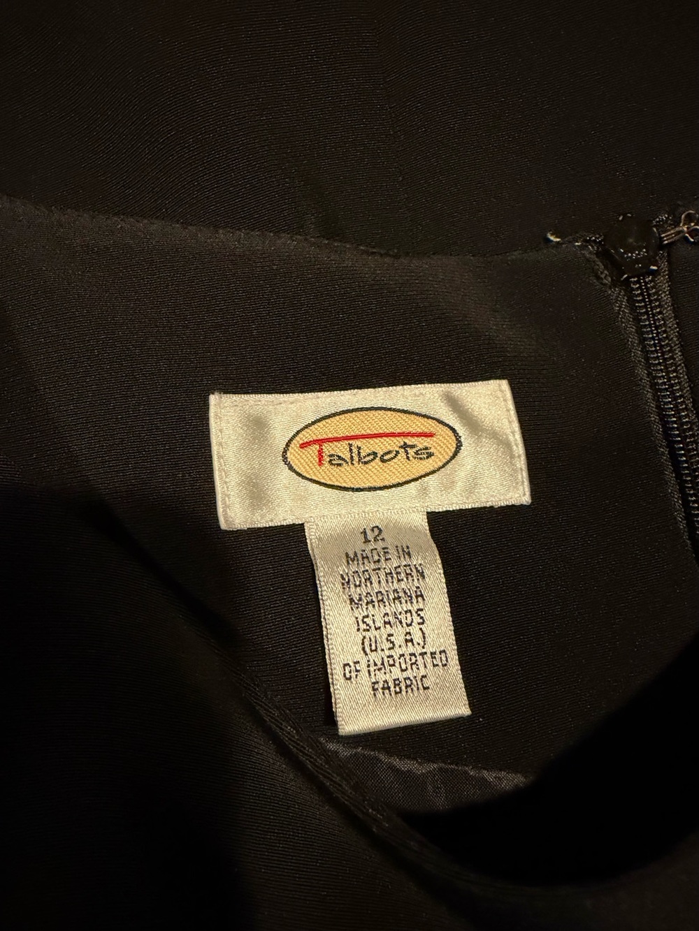 Talbots Black Short-Sleeve Shift Dress - Picture 3 of 4